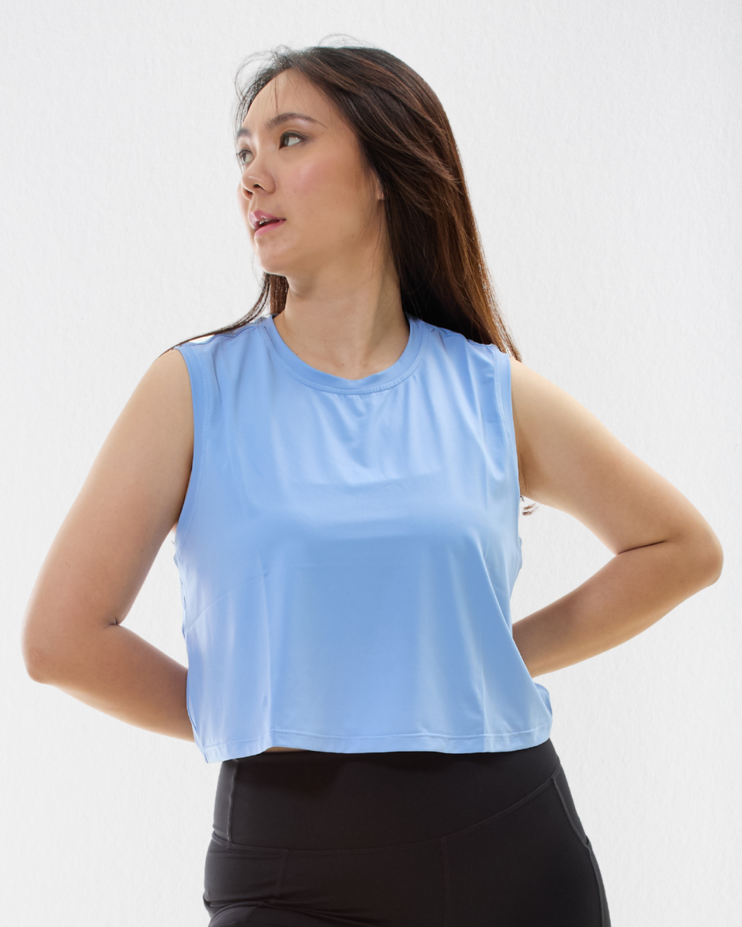 Sleeveless Tank Top in Celeste
