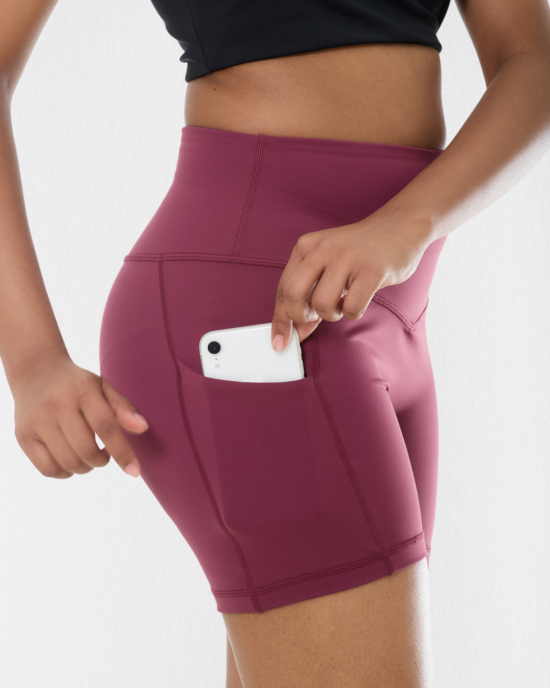 Pocket Shorts 4" in Mulberry