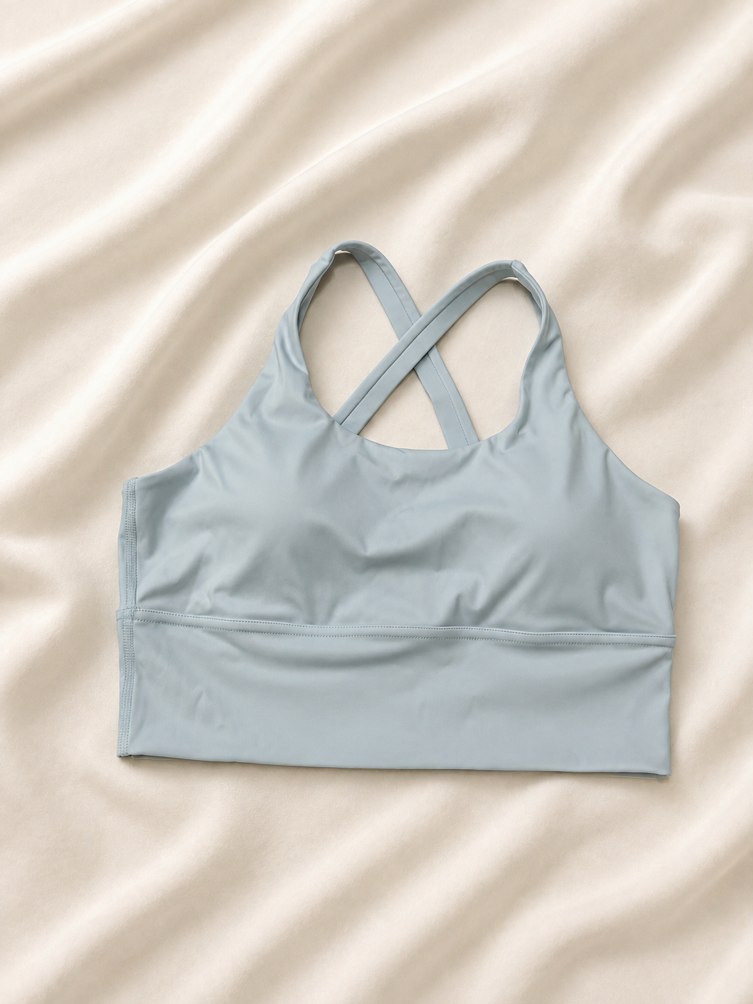 Cross-back Longline Bra in Glacier
