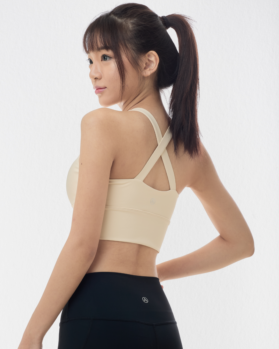 Cross-back Longline Bra in Chiffon