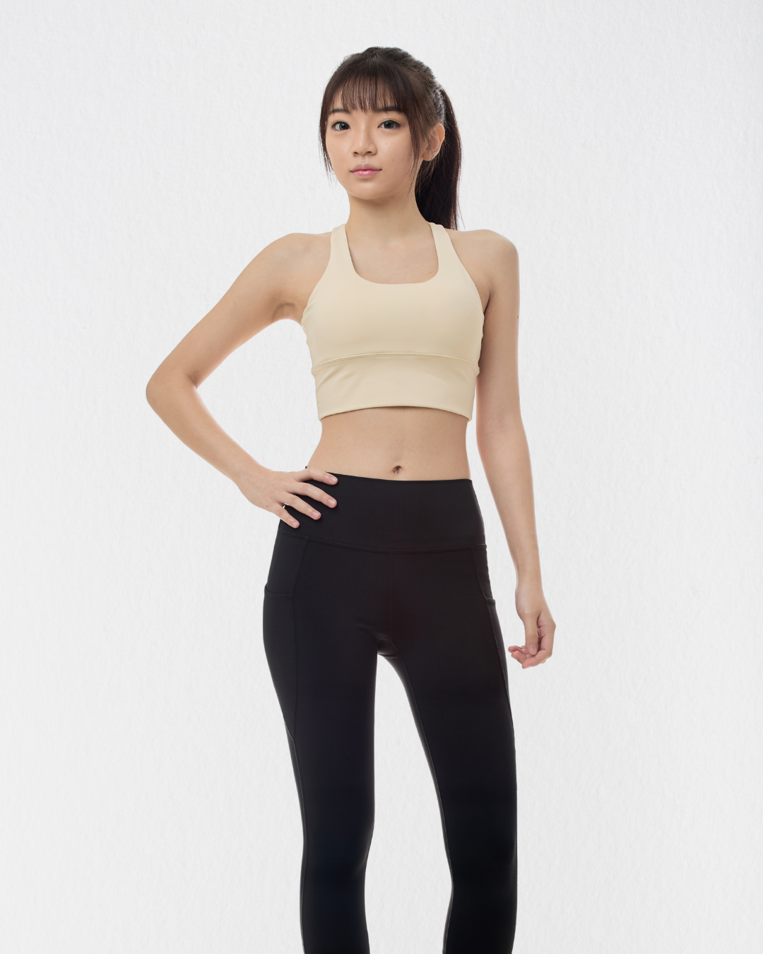 Cross-back Longline Bra in Chiffon