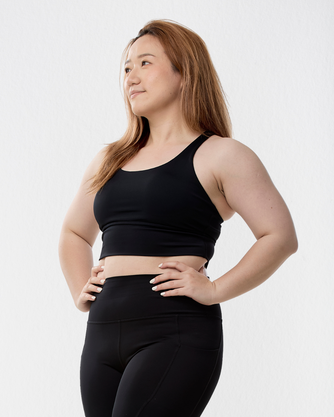 Cross-back Longline Bra in Eclipse
