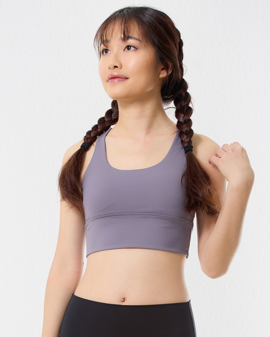 Cross-back Longline Bra in Luna