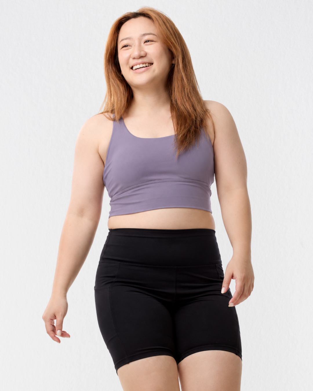 Cross-back Longline Bra in Luna